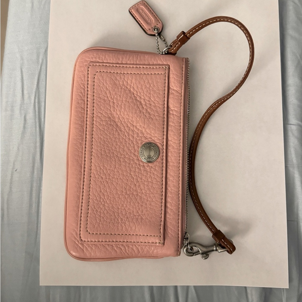 Pink COACH Wristlet